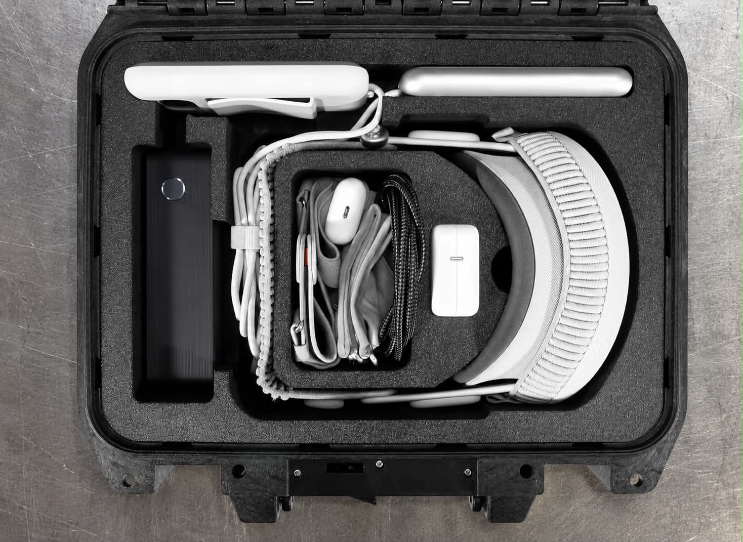 Open Flight Mentor case: Apple Vision Pro headset and accessories in custom-cut foam